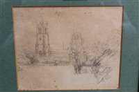 Lot 1095 - Thomas Churchyard (1798-1865) pencil drawing -...