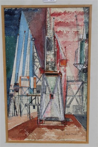 Lot 1092 - Joyce Pallot (1912-2004) watercolour - Crane...