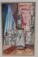 Lot 1092 - Joyce Pallot (1912-2004) watercolour - Crane...
