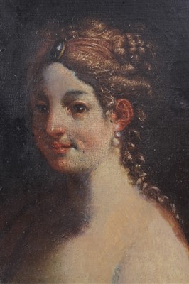 Lot 1213 - 19th century portrait on panel of a Lady