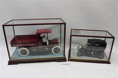 Lot 2785 - Franklin Mint 1913 Model T in display case, personalised lorry in case, plus one other uncased, Franklin Mint 1940 Ford Pick-up 1907 Rolls-Royce, plus three cased Matchbox Sets and a Heritage model...