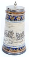 Lot 2032 - 19th century Doulton Lambeth Hannah Barlow...