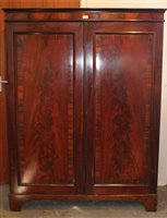 Lot 1410 - 19th century mahogany dwarf wardrobe