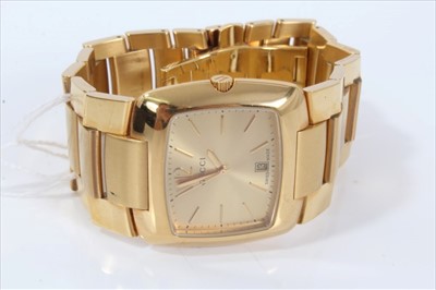 Lot 3263 - Gucci gilt stainless steel wristwatch