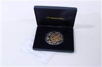 Lot 25 - Jersey – Westminster Silver Proof Five-Ounce coin £10 coin comm. The Royal Birthday 2011 (N.B. Rev. heraldic arms with selective gold metallic ink) - cased with Certificate of Authenticity (1 coin)