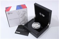 Lot 36 - G.B. The Royal Mint – Britannia Silver Proof Five-Ounce £10 coin 2014 - in case of issue with Certificate of Authenticity (1 coin)