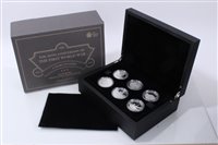 Lot 38 - G.B. The Royal Mint – The First World War 100th Anniv. Silver Proof £5 (x 6) Coin Set 2016 - in case of issue with Certificate of Authenticity (1 coin set)