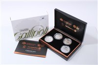 Lot 40 - World – The Royal Australian Mint ‘Gallipoli Landing’ Silver Proof Four Coin Set 2015 – to include Australia $5, G.B. £5, New Zealand $1 and Turkey 20 TRY - in case of issue with Certificates of Au...
