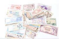 Lot 45 - World – mixed banknotes – to include issues from China, France, Germany, Indo-China, Indonesia, Malta, Singapore, South America and many other countries (N.B. various grades Poor – A.UNC) (175 note...