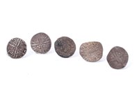 Lot 76 - G.B. mixed Medieval silver hammered Pennies – to include circa 1216 – 1247 Henry III Short Cross Penny, Class 7C Giffrey on LVN. GF, circa 1279 – 1307 Edward I, Class 3g London. AVF, Class 10cf of...