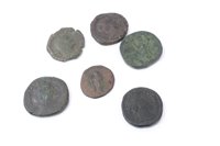 Lot 105 - Ancients – mixed Roman brass Sestertius and copper AS – to include Lucilla, Marcus Aurelius, Maximianus I, Severus Alexander, Gordian III and Trajan Decius.  Various grades.  VG – AVF (6 coins)