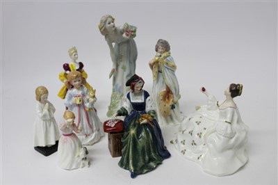 Lot 2049 - Eight Royal Doulton figures- HN3233, HN3442, HN3091, HN2339, HN2337, HN3370, HN1978 and HN3391