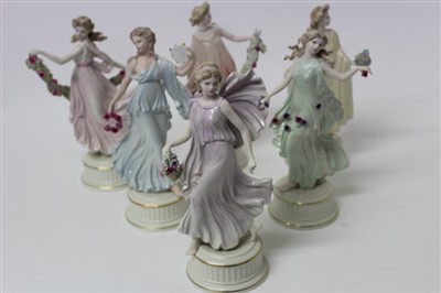 Lot 2052 - Set of Six Wedgwood Figures- Dancing Hours