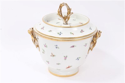 Lot 185 - A Paris fruit cooler, cover and liner, circa 1810, 26cm