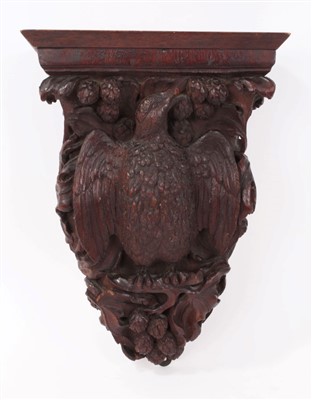 Lot 619 - 19th century carved walnut wall bracket