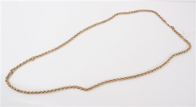 Lot 3218 - Gold (9ct) fancy link chain, 82cm