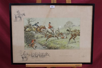 Lot 941 - Snaffles (Charles Johnson Payne 1884-1967) signed print - Prepare To Receive Cavalry, with Snaffle blindstamp, in glazed frame