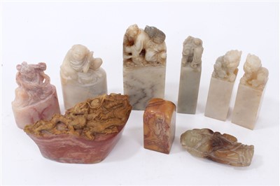 Lot 1037 - Chinese carved jade figure