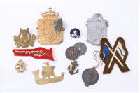 Lot 535 - Nazi Lapland Shield type Badge and other military badges