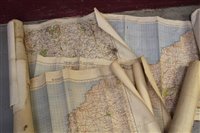 Lot 542 - Collection of various Second World War paper and Canvas maps of the UK