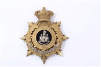 Lot 552 - Victorian bi-metal Essex Regiment Officers' Helmet plate