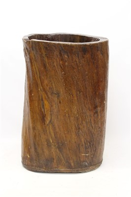 Lot 939 - Unusual antique dug out grain bin of rustic form and large size