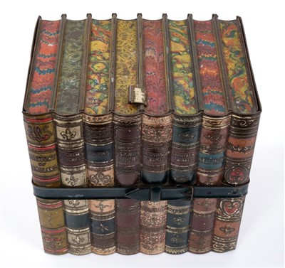 Lot 920 - Early 20th century Huntley and Palmer biscuit tin in the form of a stack of books