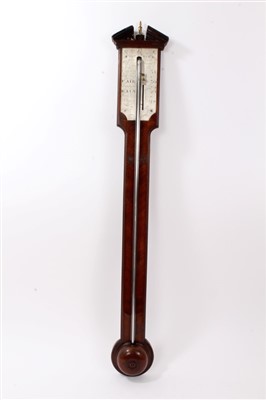 Lot 1261 - George III stick barometer, signed 'John Philpott, Thaxted'
