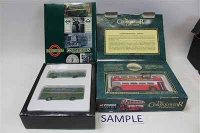 Lot 2824 - Diecast selection of boxed bus models – including Corgi, Original Omnibus, E.F.E. and others – including larger sets and limited editions (qty)