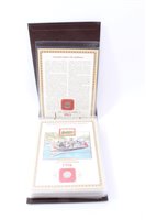 Lot 124 - U.S. collector panels – Buffalo Nickels – stamp and coin covers containing twenty coins, dated 1913, 1916 – 1920, 1921, 1923 – 1930, 1934 – 1938, in folder of issue (1 item)