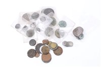 Lot 132 - Ancients – to include Roman brass Sestertius, Dupondis and other coinage (N.B. in mostly worn or damaged condition) (qty)