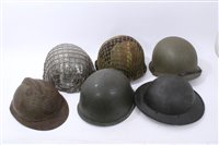 Lot 614 - Collection of Six various military helmets