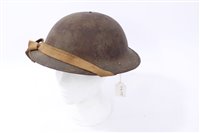 Lot 617 - Second World War Period MK I Pattern steel helmet, with information slip