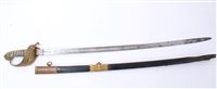 Lot 801 - Victorian Royal Navy Officers Sword