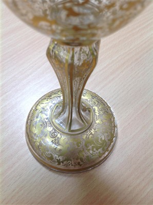 Lot 302 - 19th century Bohemian glass ewer and en-suite pair of goblets