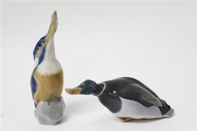 Lot 2074 - Two Royal Copenhagen models – Kingfisher no. 2257 and Mallard no. 1934