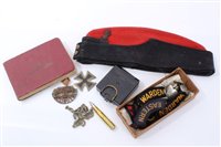 Lot 625 - Second World War Nazi Iron Cross (Second class) together with military badges and a side cap
