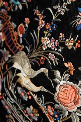 Lot 3059 - Chinese embroidered silk piano shawl