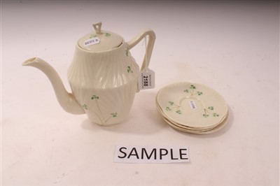 Lot 2188 - Belleek six place teaset