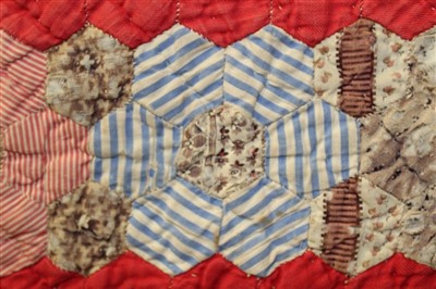 Lot 3053 - Victorian Patchwork Quilt