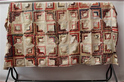 Lot 3056 - Victorian 'Square' design Patchwork Quit Plus two others