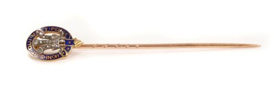 Lot 3 - HRH George Prince of Wales (later King George V) Royal Presentation gold, diamond, enamel stick pin