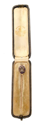 Lot 3 - HRH George Prince of Wales (later King George V) Royal Presentation gold, diamond, enamel stick pin