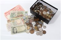 Lot 146 - World – mixed coinage and banknotes – to include some silver coins (qty)