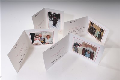 Lot 32 - TRH Prince Charles Prince of Wales and Camilla Duchess of Cornwall, four 2000s signed cards