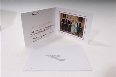 Lot 32 - TRH Prince Charles Prince of Wales and Camilla Duchess of Cornwall, four 2000s signed cards