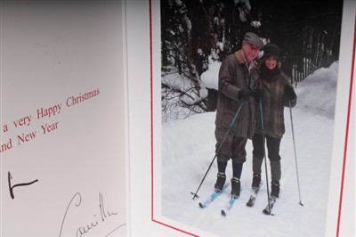 Lot 32 - TRH Prince Charles Prince of Wales and Camilla Duchess of Cornwall, four 2000s signed cards