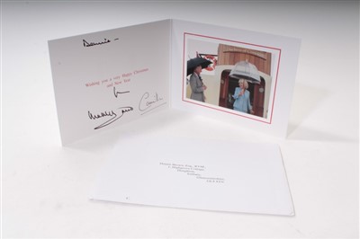 Lot 32 - TRH Prince Charles Prince of Wales and Camilla Duchess of Cornwall, four 2000s signed cards