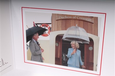 Lot 32 - TRH Prince Charles Prince of Wales and Camilla Duchess of Cornwall, four 2000s signed cards