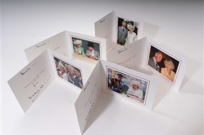 Lot 33 - TRH Prince Charles Prince of Wales and Camilla Duchess of Cornwall – five 2000s signed cards
